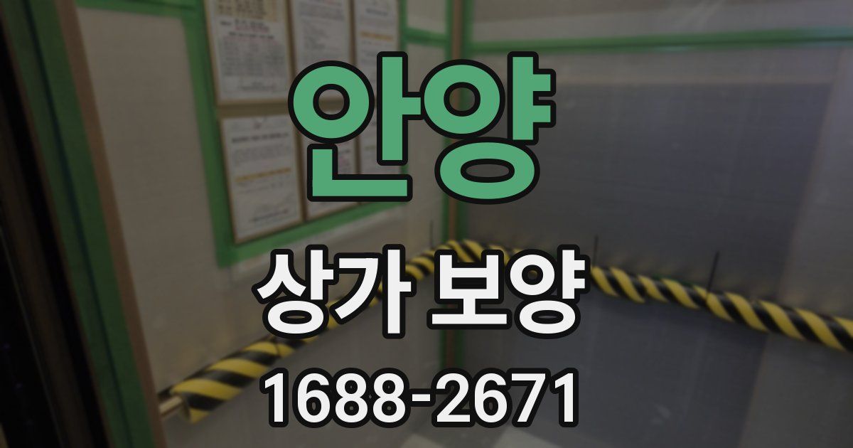 안양 상가 보양