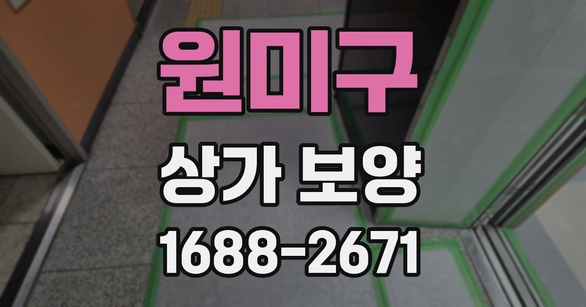 원미구 상가 보양