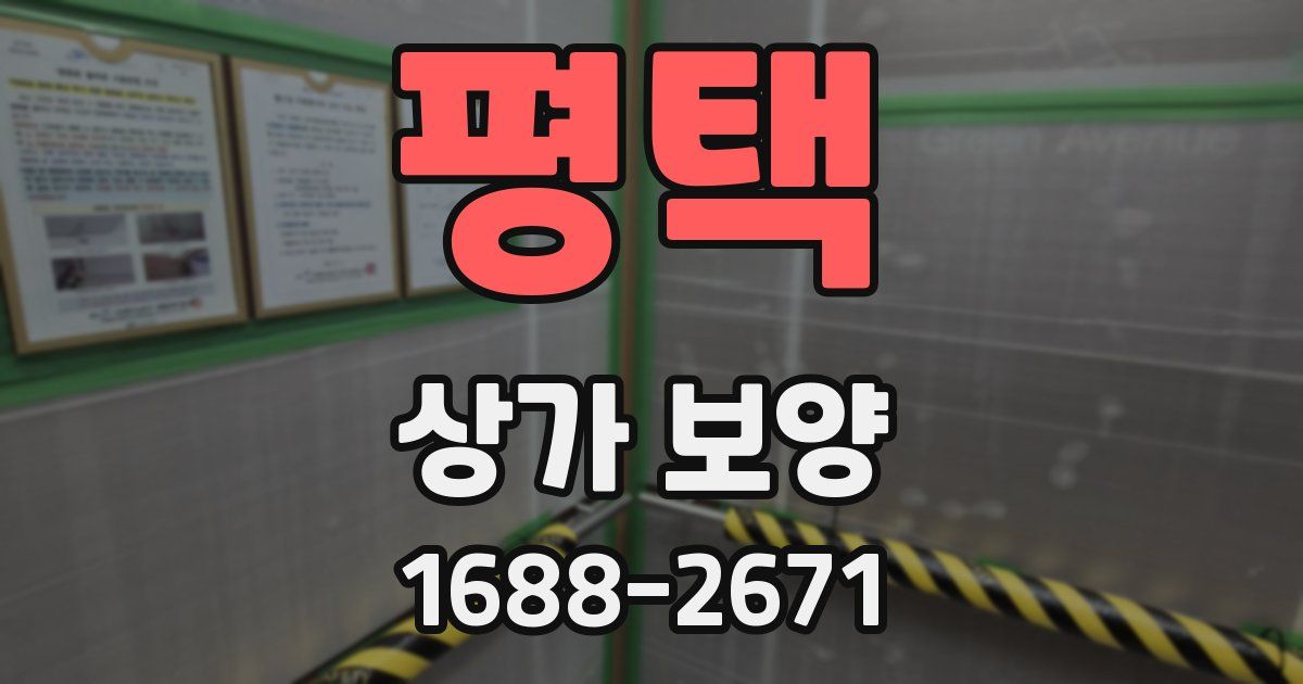 평택 상가 보양