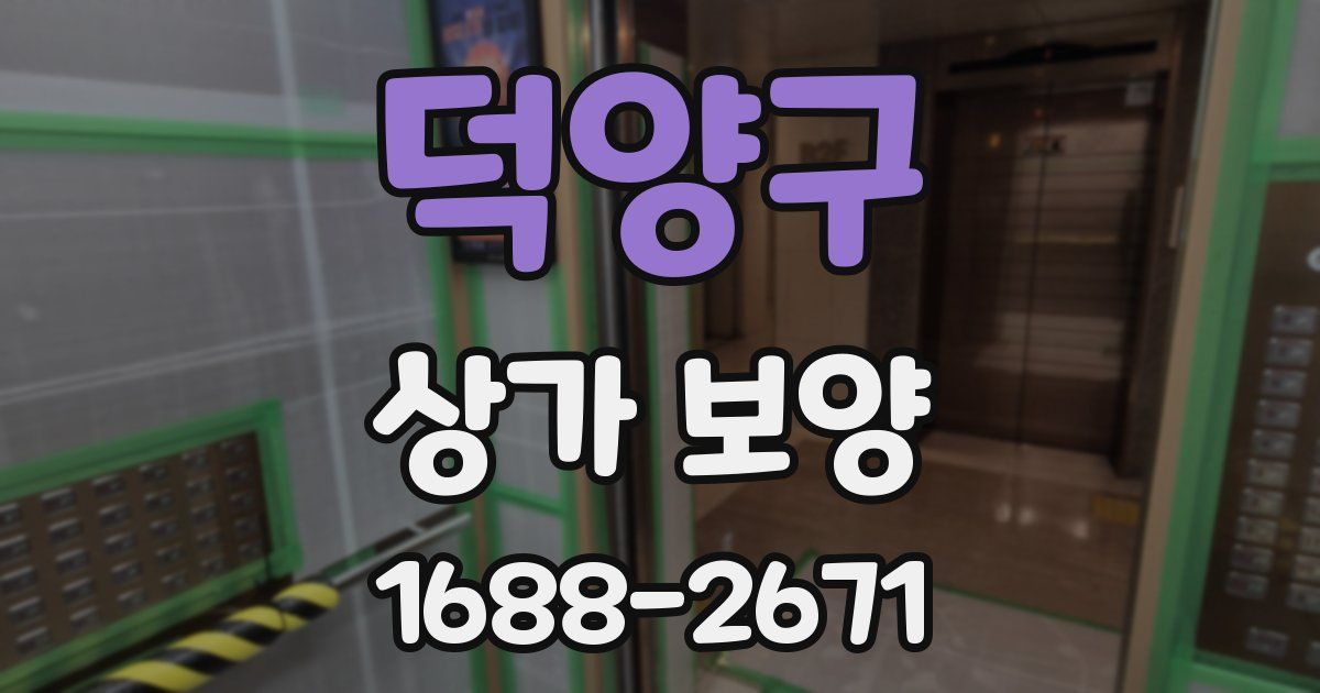 덕양구 상가 보양
