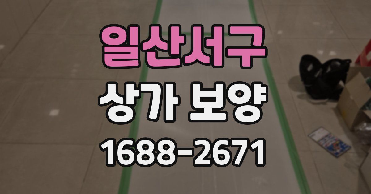 일산서구 상가 보양