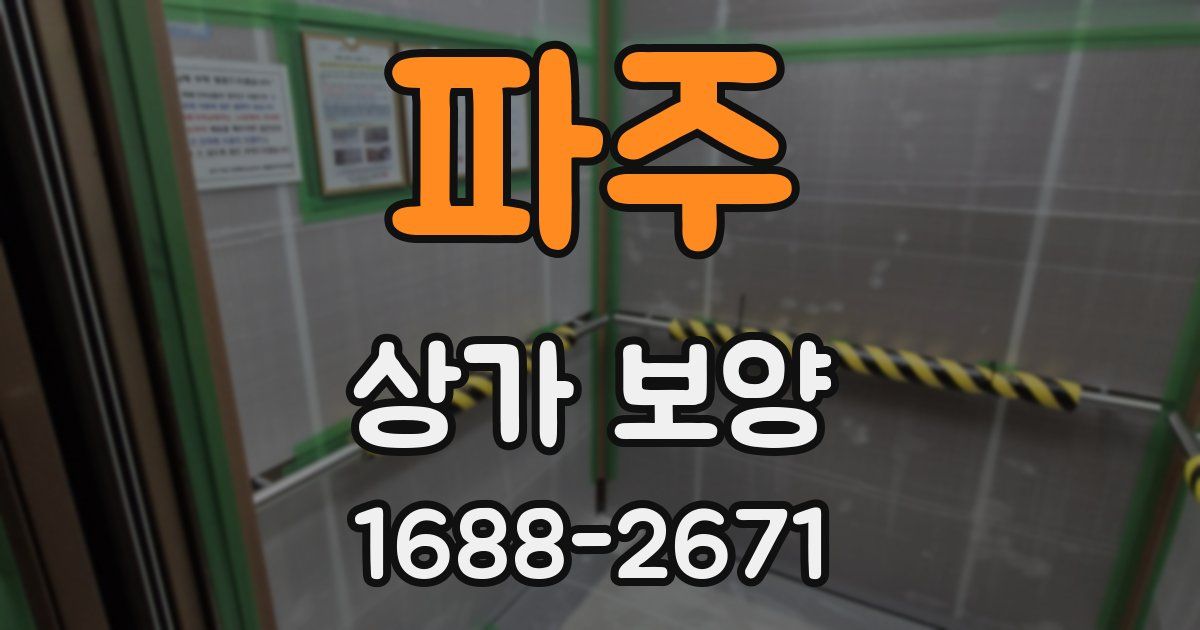 파주 상가 보양