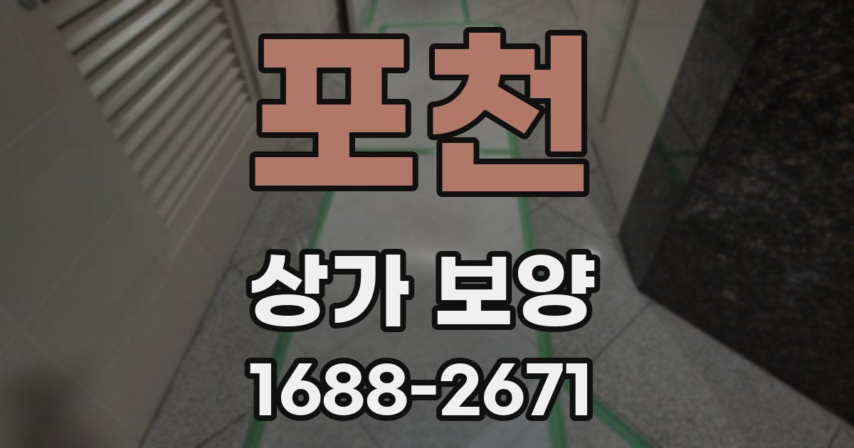 포천 상가 보양