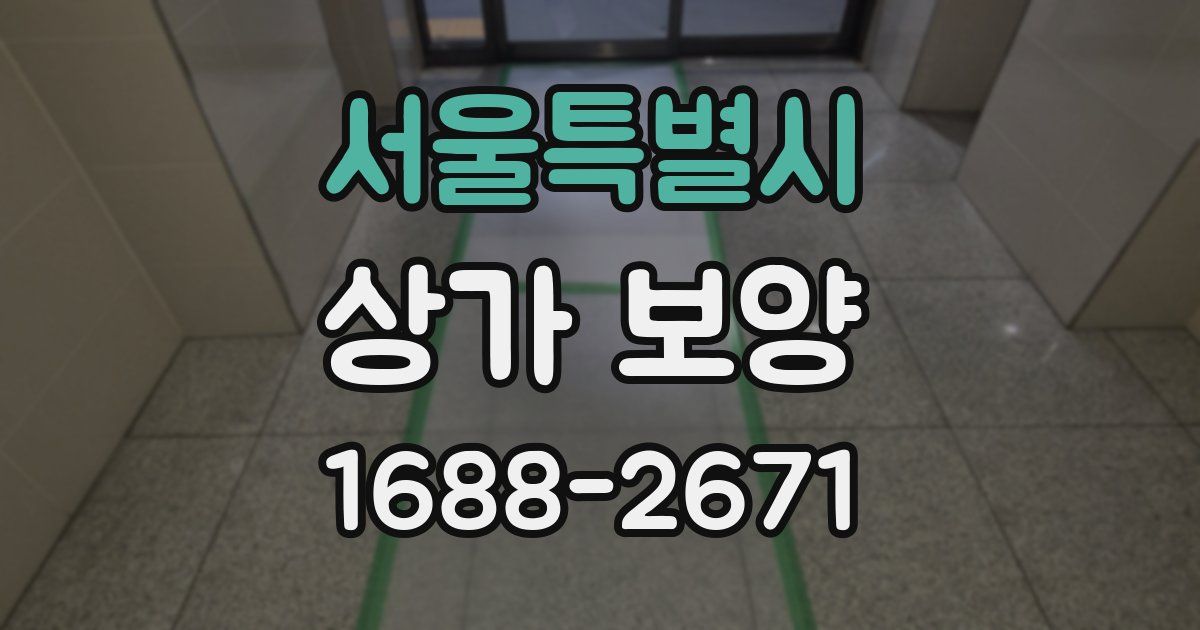 서울특별시 상가 보양