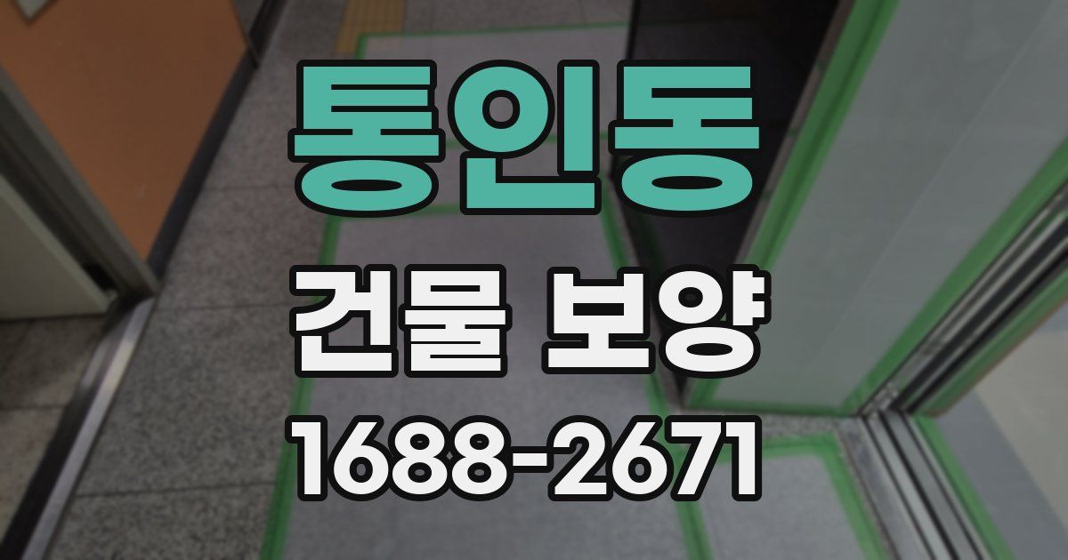 통인동 건물 보양