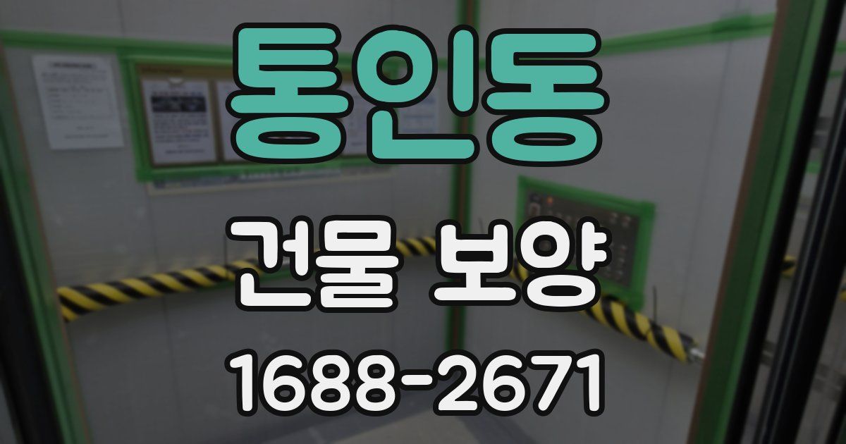 통인동 건물 보양