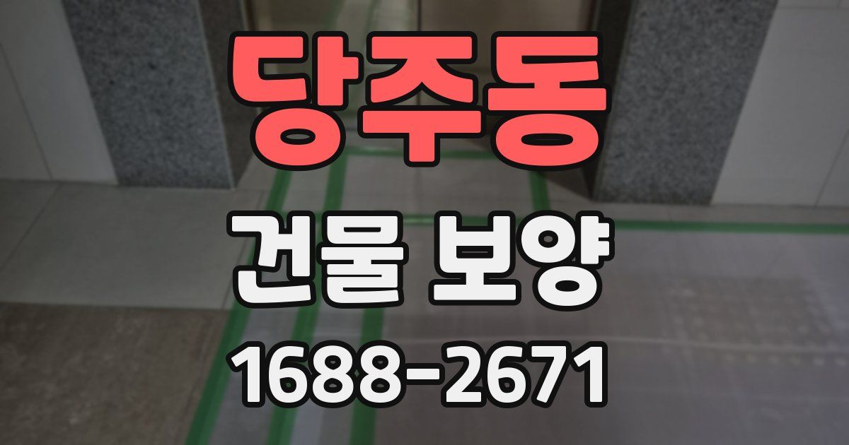 당주동 건물 보양