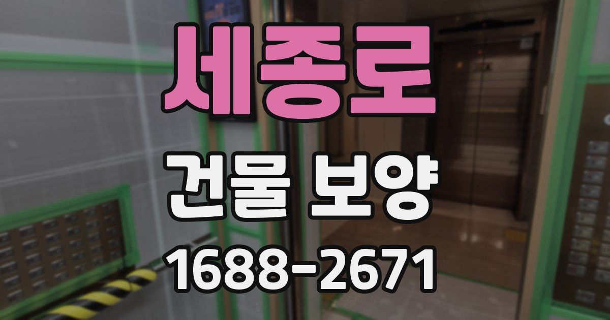 세종로 건물 보양