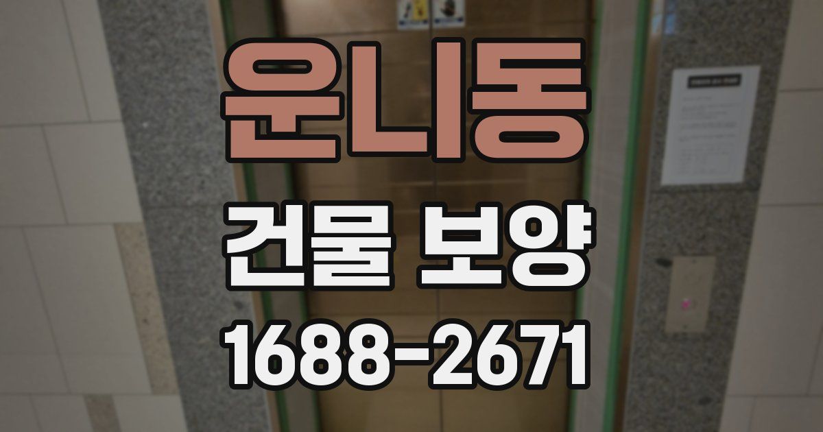 운니동 건물 보양