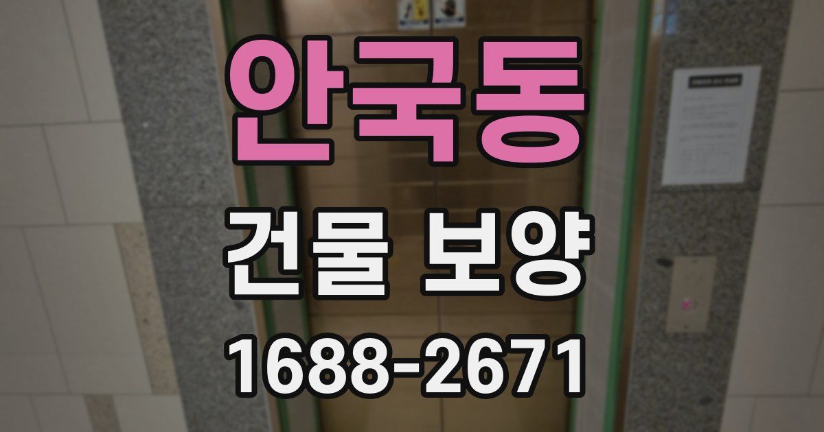 안국동 건물 보양