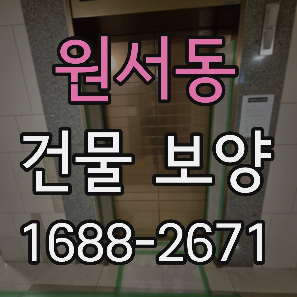 원서동 건물 보양