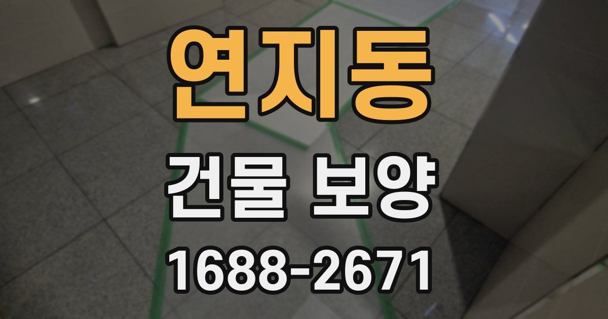 연지동 건물 보양