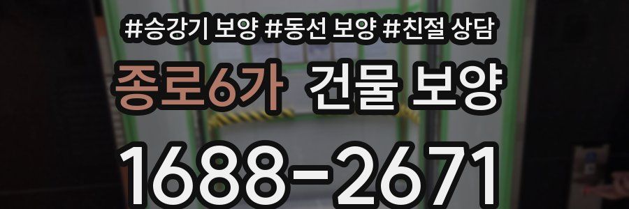 종로6가 건물 보양