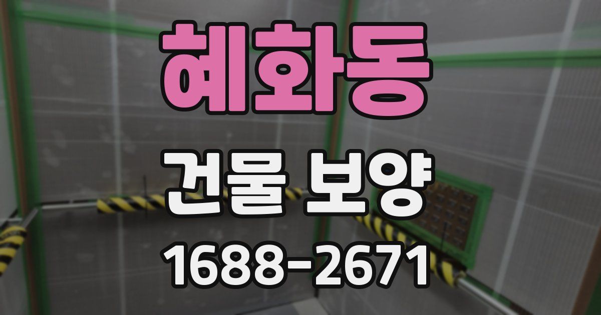혜화동 건물 보양