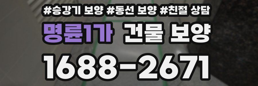 명륜1가 건물 보양