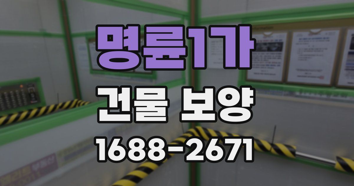 명륜1가 건물 보양