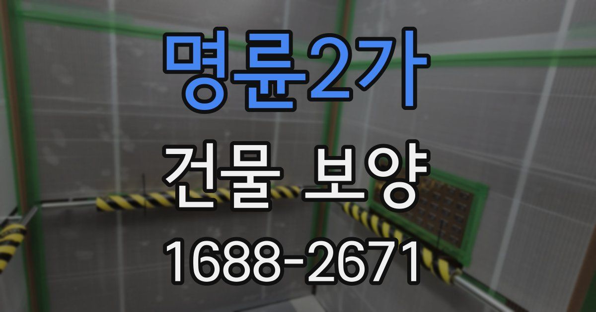 명륜2가 건물 보양
