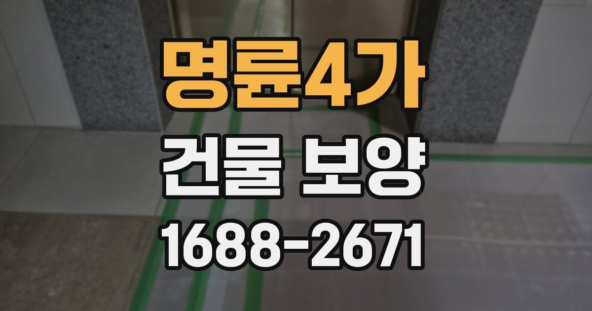명륜4가 건물 보양