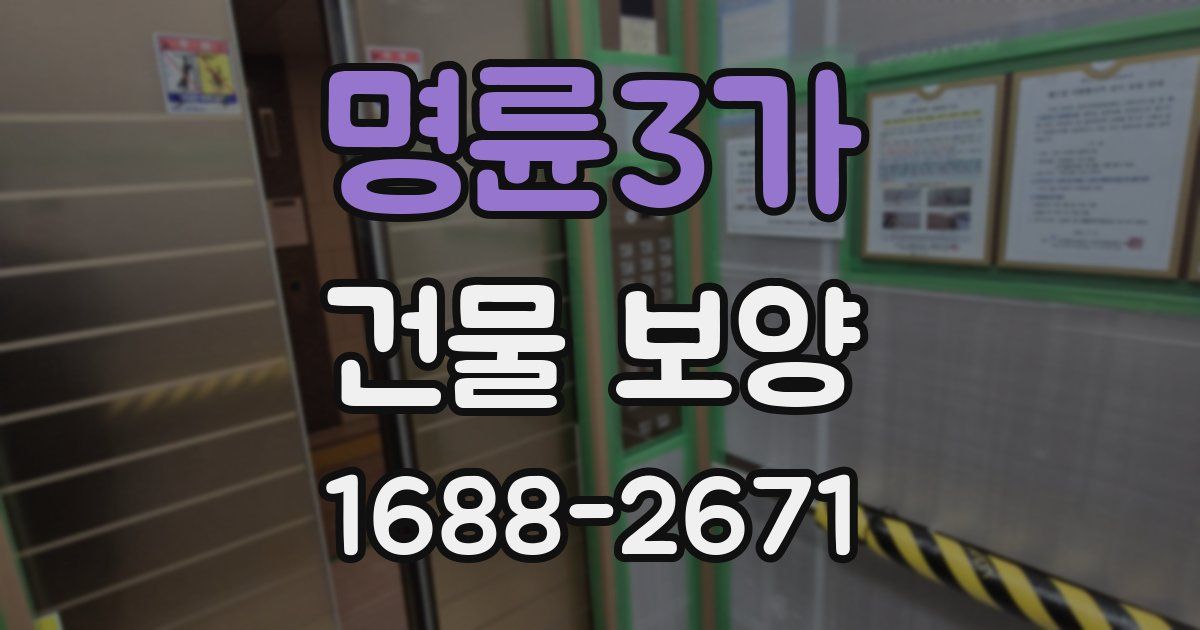 명륜3가 건물 보양