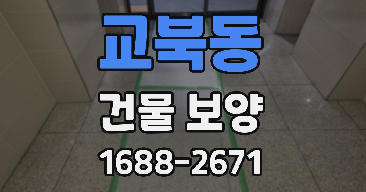 교북동 건물 보양