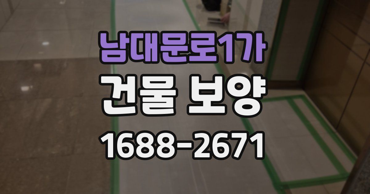 남대문로1가 건물 보양