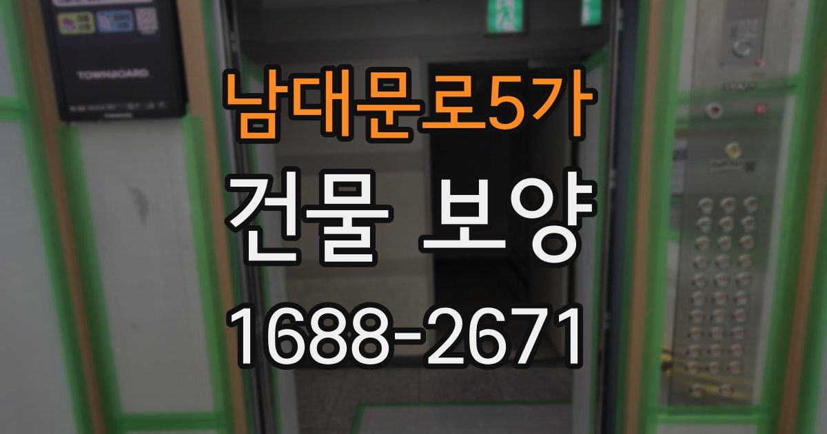 남대문로5가 건물 보양