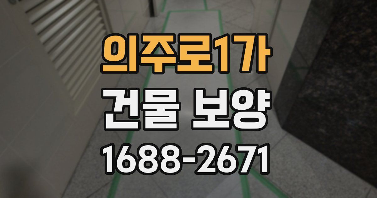 의주로1가 건물 보양