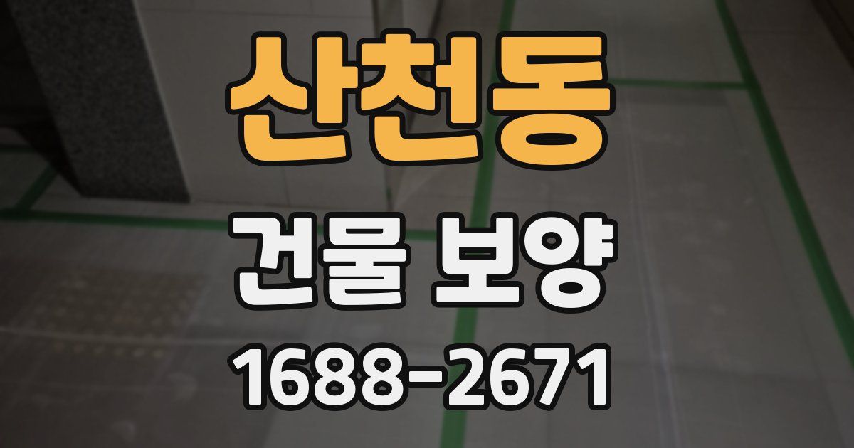 산천동 건물 보양