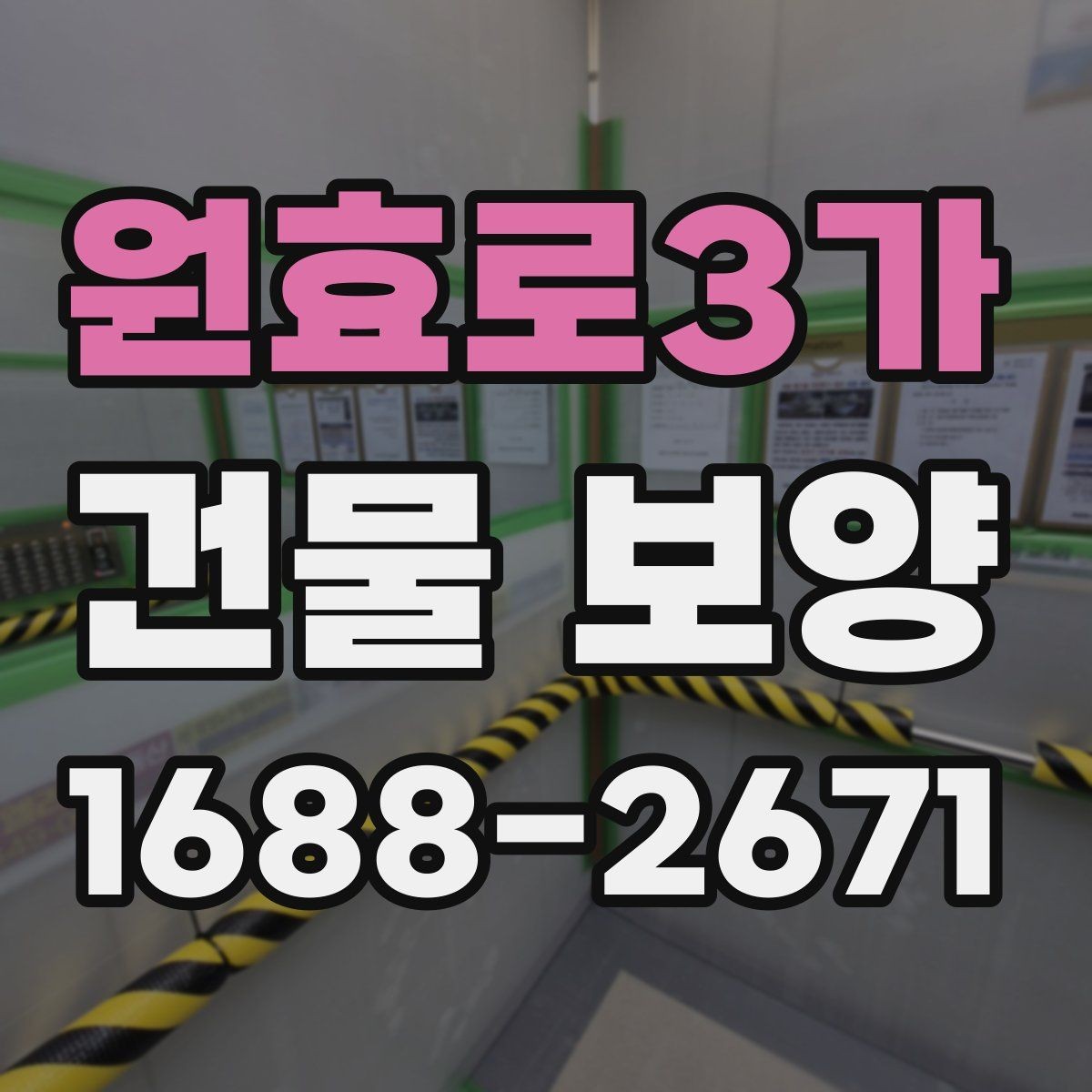원효로3가 건물 보양 현장에서 쓰이는 주요 자재