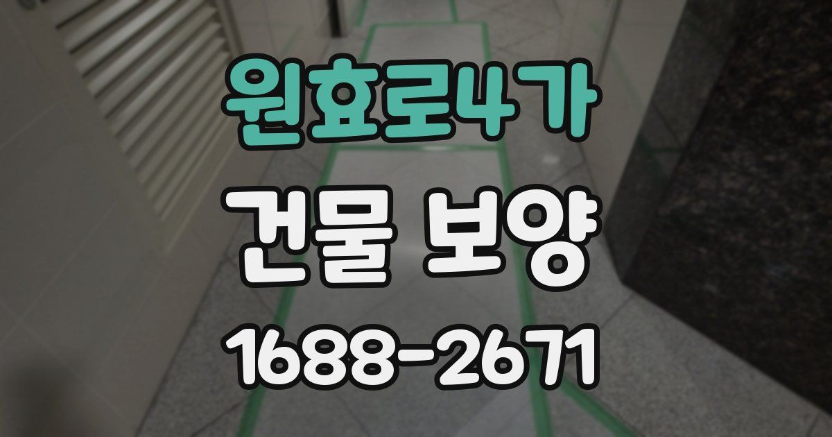 원효로4가 건물 보양