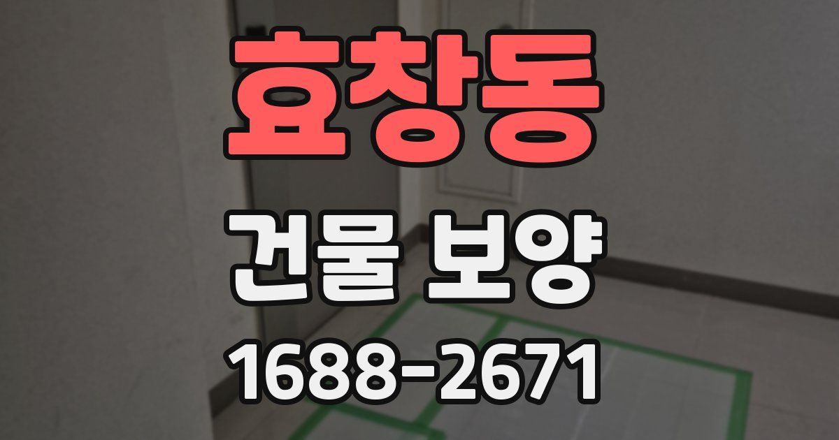 효창동 건물 보양