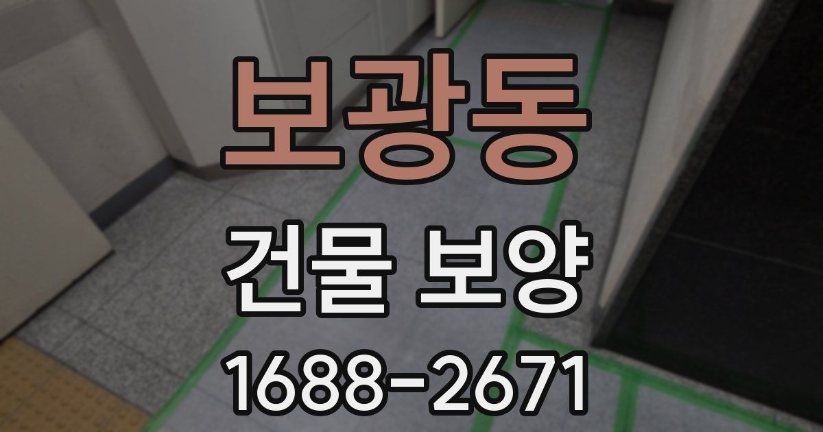 보광동 건물 보양