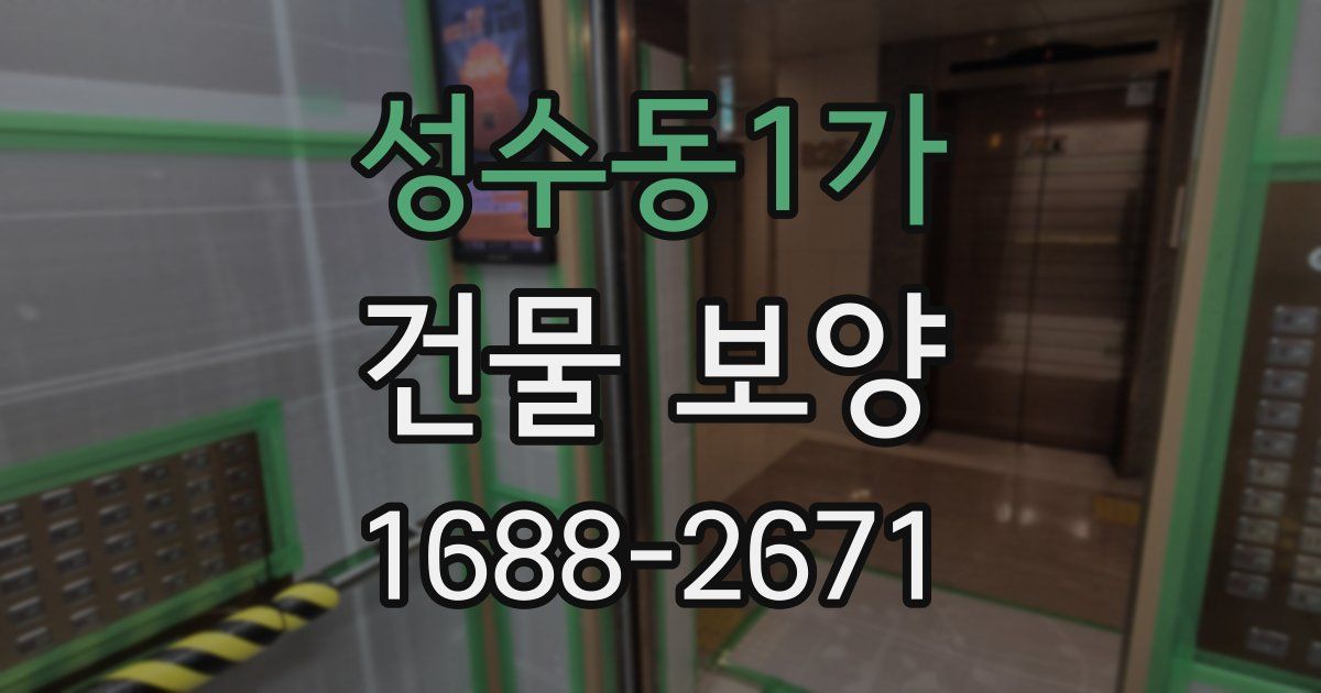 성수동1가 건물 보양