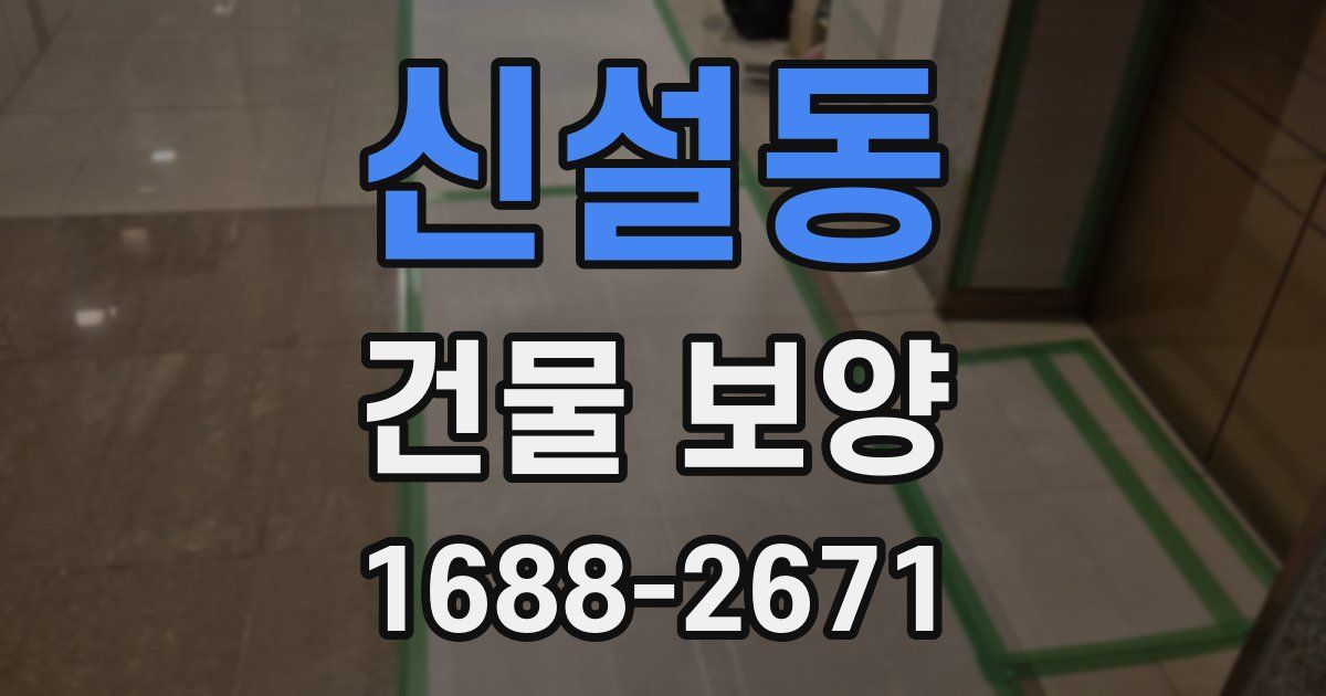 신설동 건물 보양