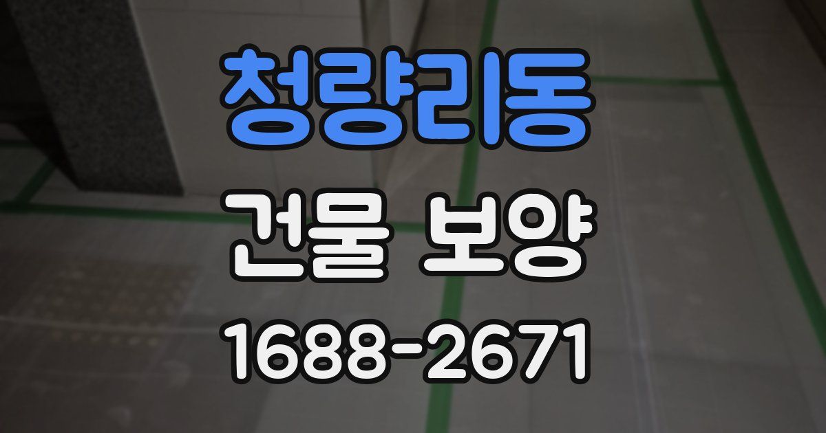 청량리동 건물 보양