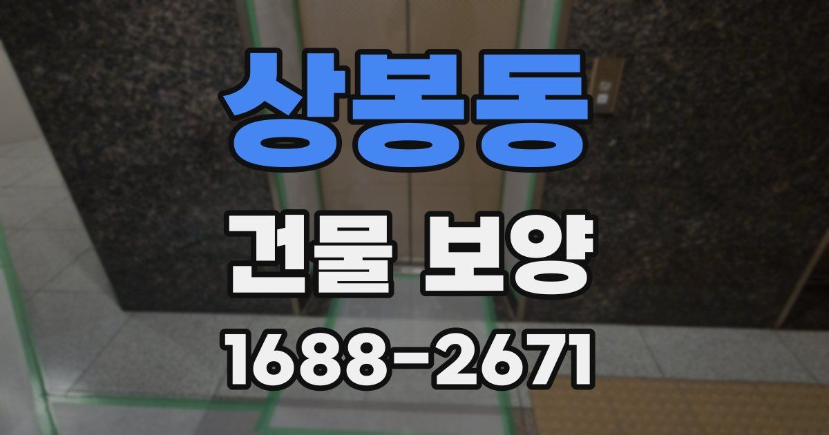 상봉동 건물 보양