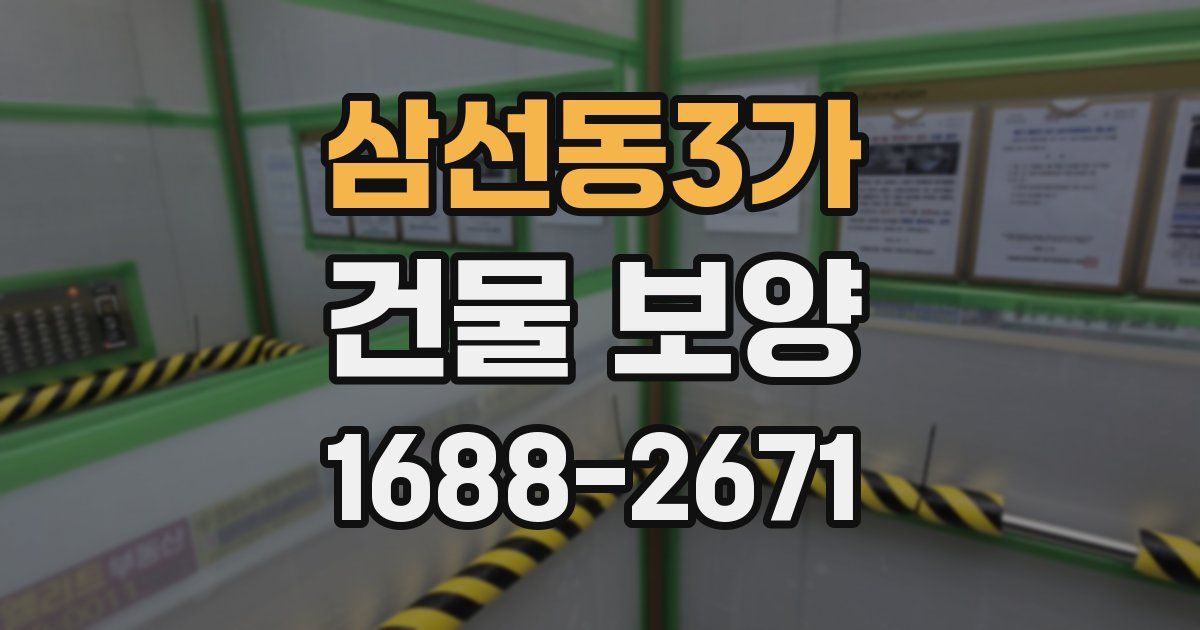 삼선동3가 건물 보양