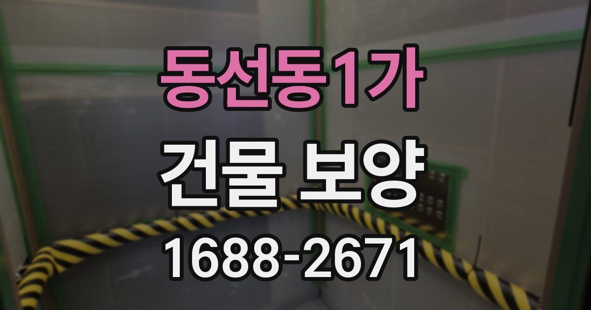 동선동1가 건물 보양
