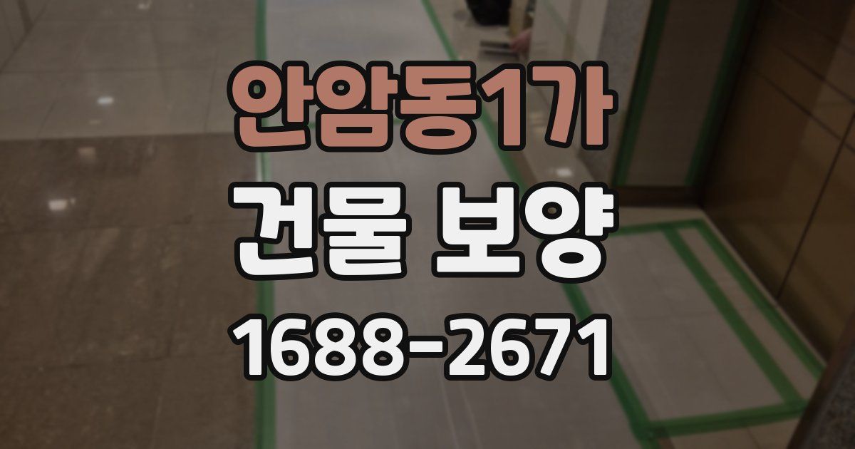 안암동1가 건물 보양
