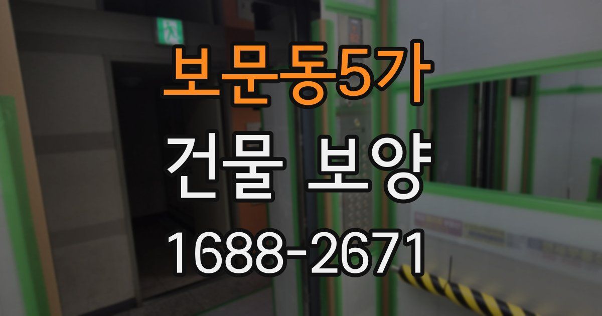 보문동5가 건물 보양