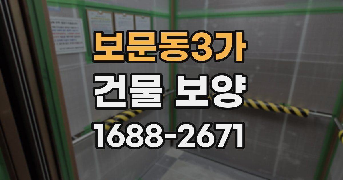 보문동3가 건물 보양