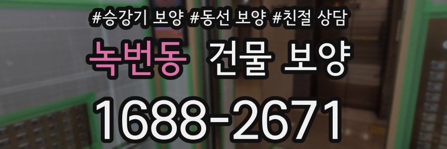 녹번동 건물 보양
