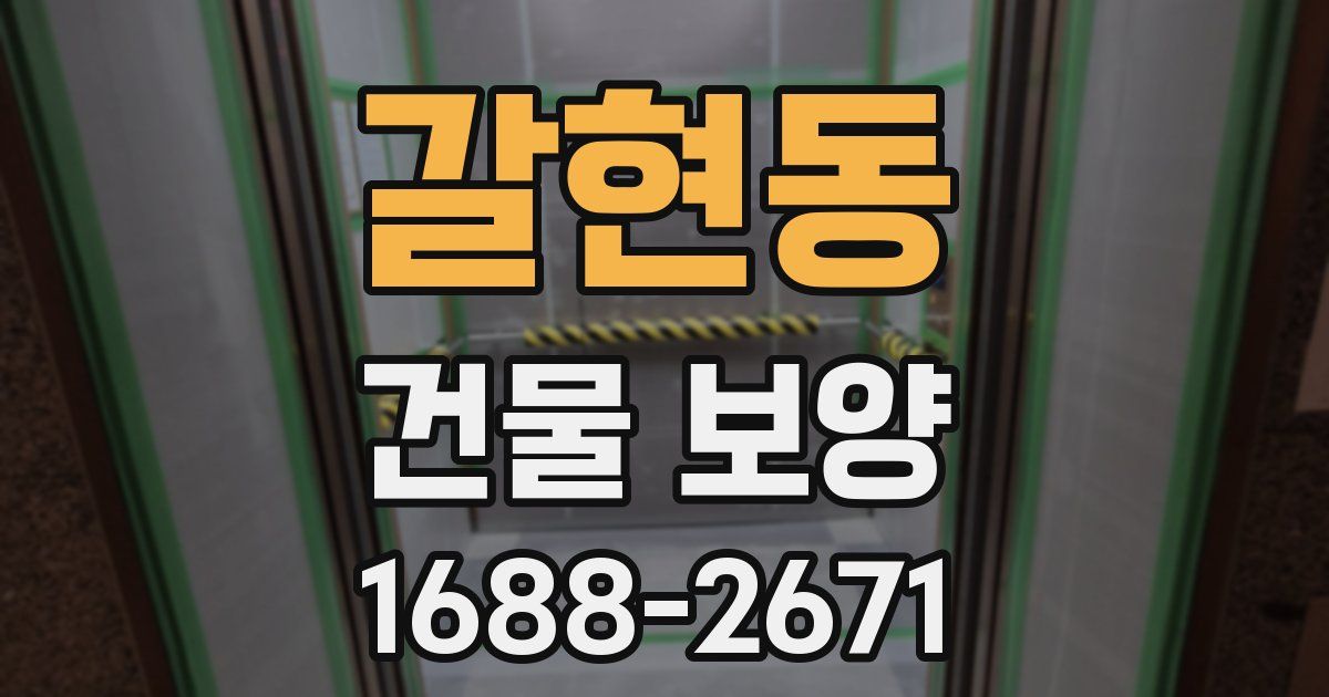 갈현동 건물 보양