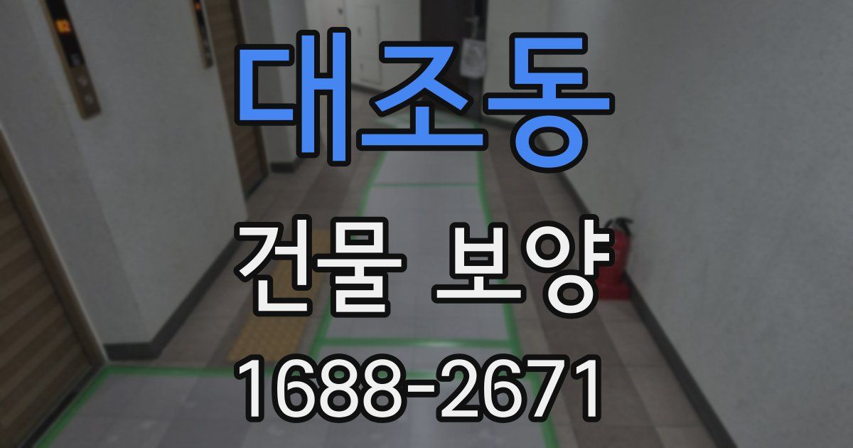 대조동 건물 보양