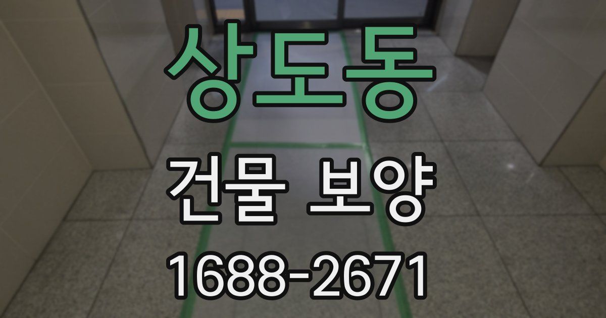 상도동 건물 보양