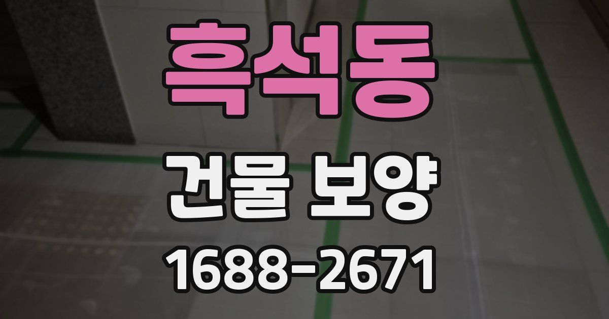 흑석동 건물 보양