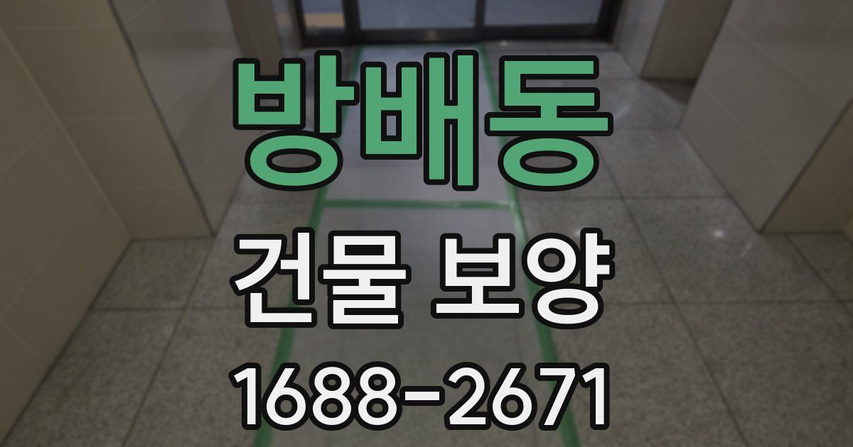 방배동 건물 보양