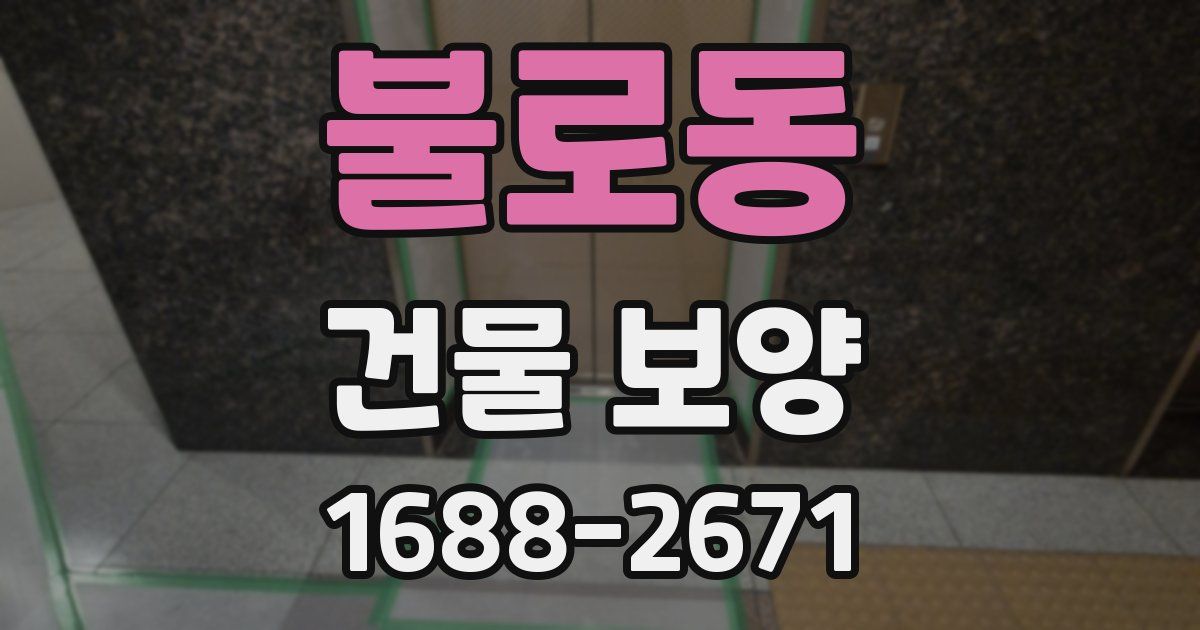 불로동 건물 보양