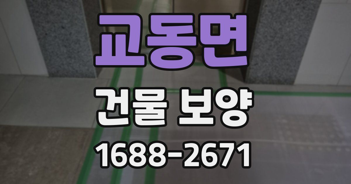 교동면 건물 보양