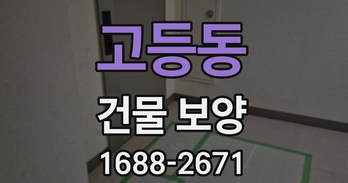 고등동 건물 보양